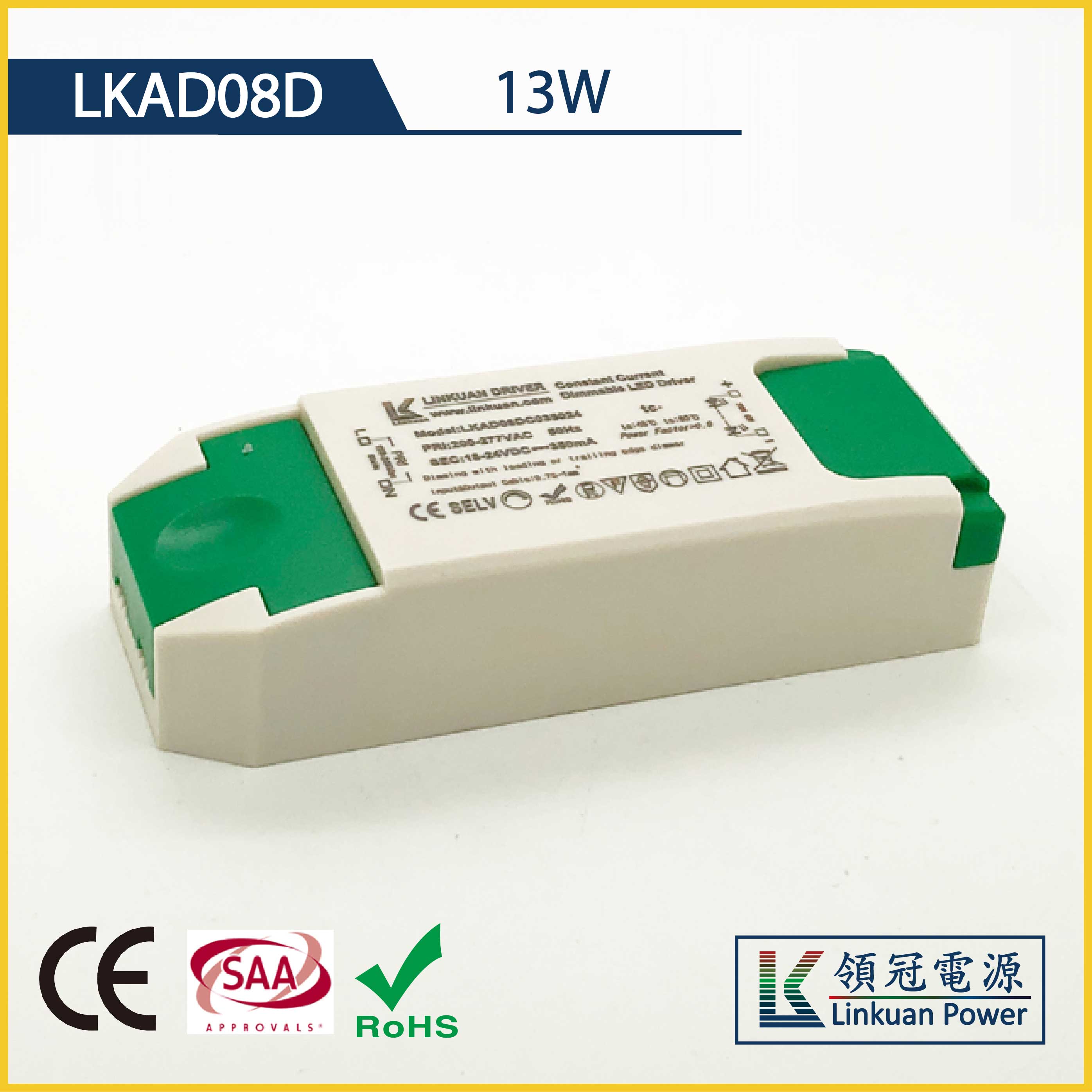 LKAD08D 13W 26-40V 330mA Dimmable LED drivers