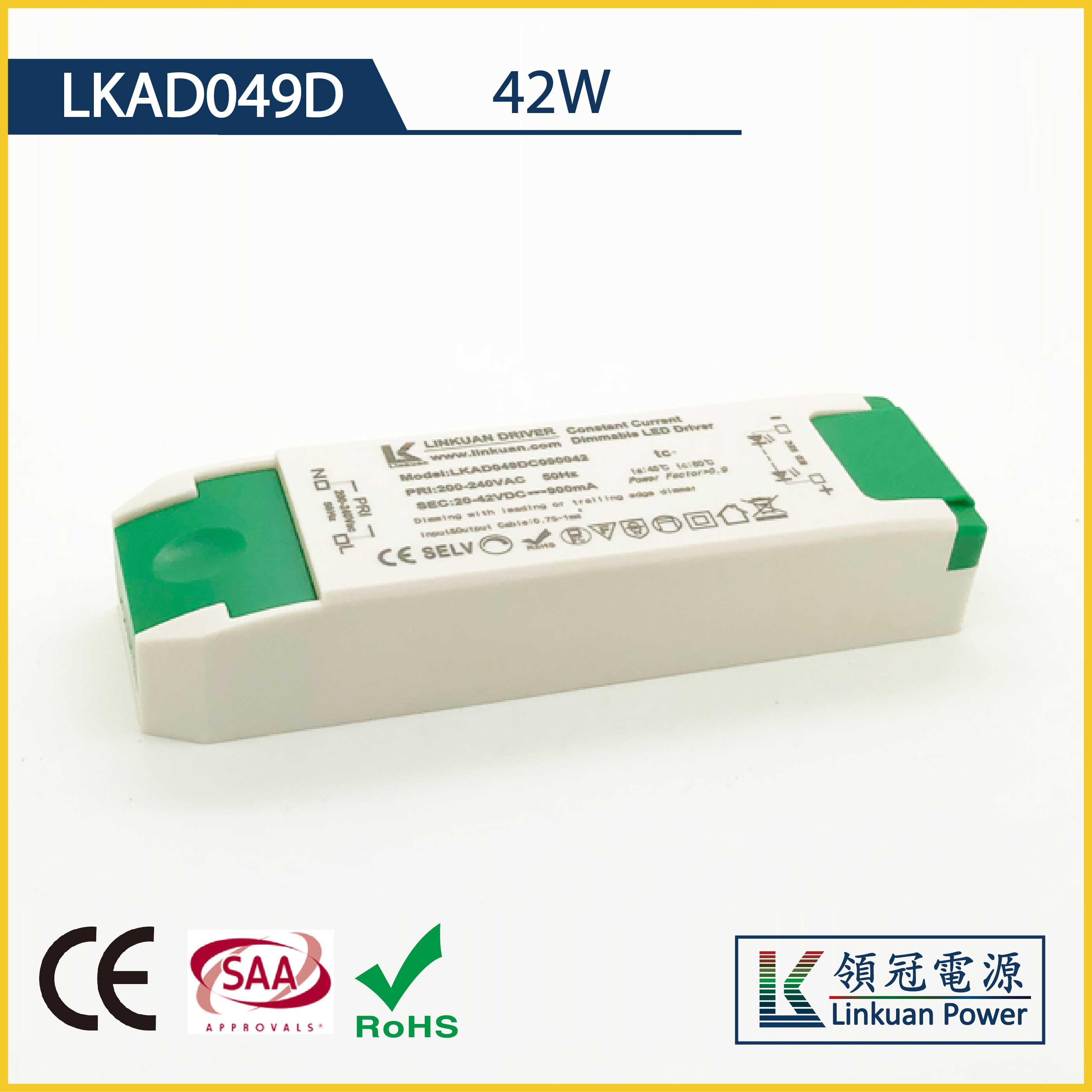 LKAD049D 42W 25-42V 1000mA Dimmable LED drivers